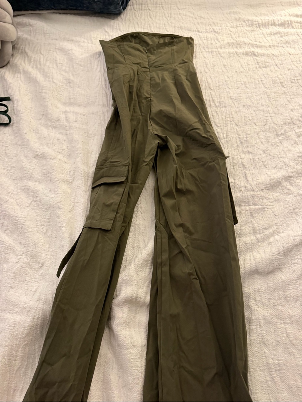 Fashion nova Olive Green High-Waist Wide-Leg Cargo Jumpsuit